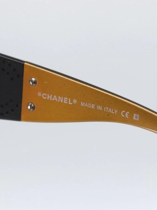 CHANEL Sunglasses plastic Brown CC Auth main image 11